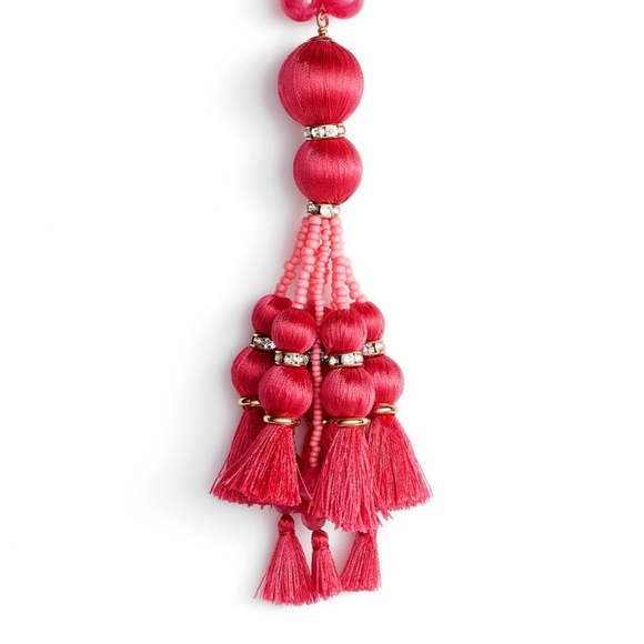 Kate Spade 12k Gold Plated Bead /Tassel Necklace - Picture 4 of 6